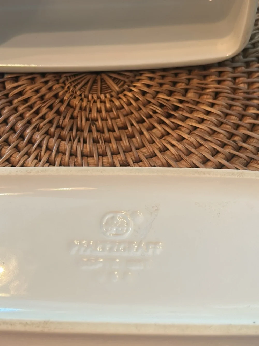Ceramic Bonnie Brae Pfaltzgraff Butter Dish - White with Red & Purple Flowers